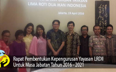 Rapat khusus yayasan Lima Roti Dua Ikan Indonesia Selasa, 19 April 2016