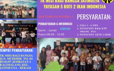 Penerimaan Siswa Baru TK MBB Jatimulya